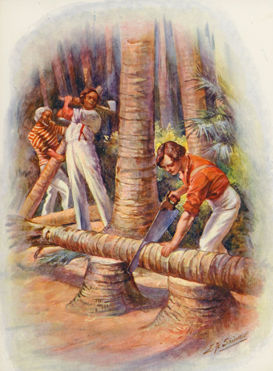 Illustration for Masterman Ready by Captain Marryat by Edward Frederick Skinner