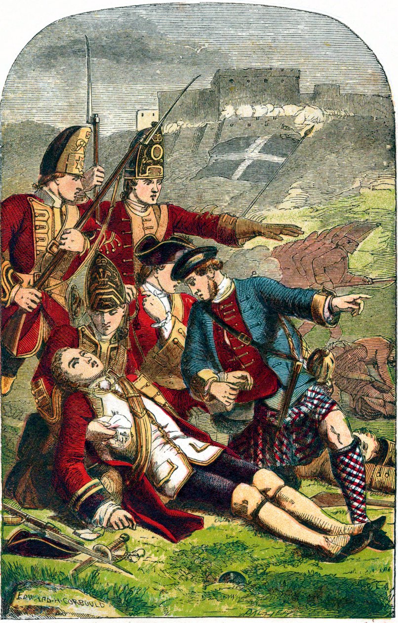 Death of General James Wolfe at the Siege of Quebec, 1759 c1870 by Edward Henry Corbould