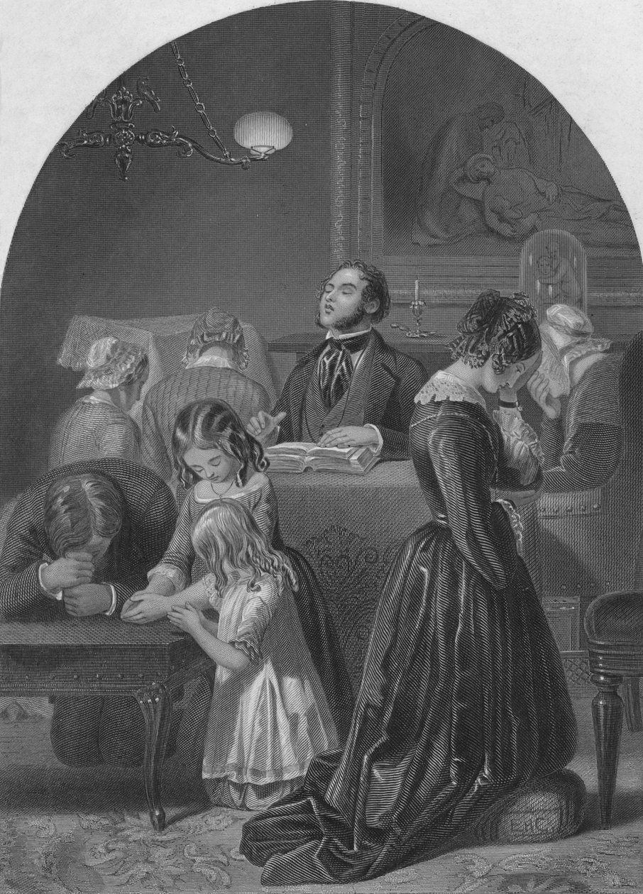 Family Worship by Edward Henry Corbould