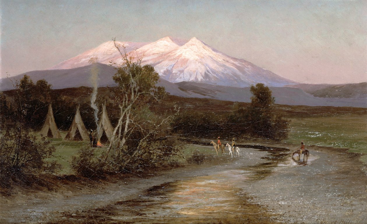Sierra Blanca at Sunset Looking East from Palmilia, New Mexico, 1894 by Edward Hill