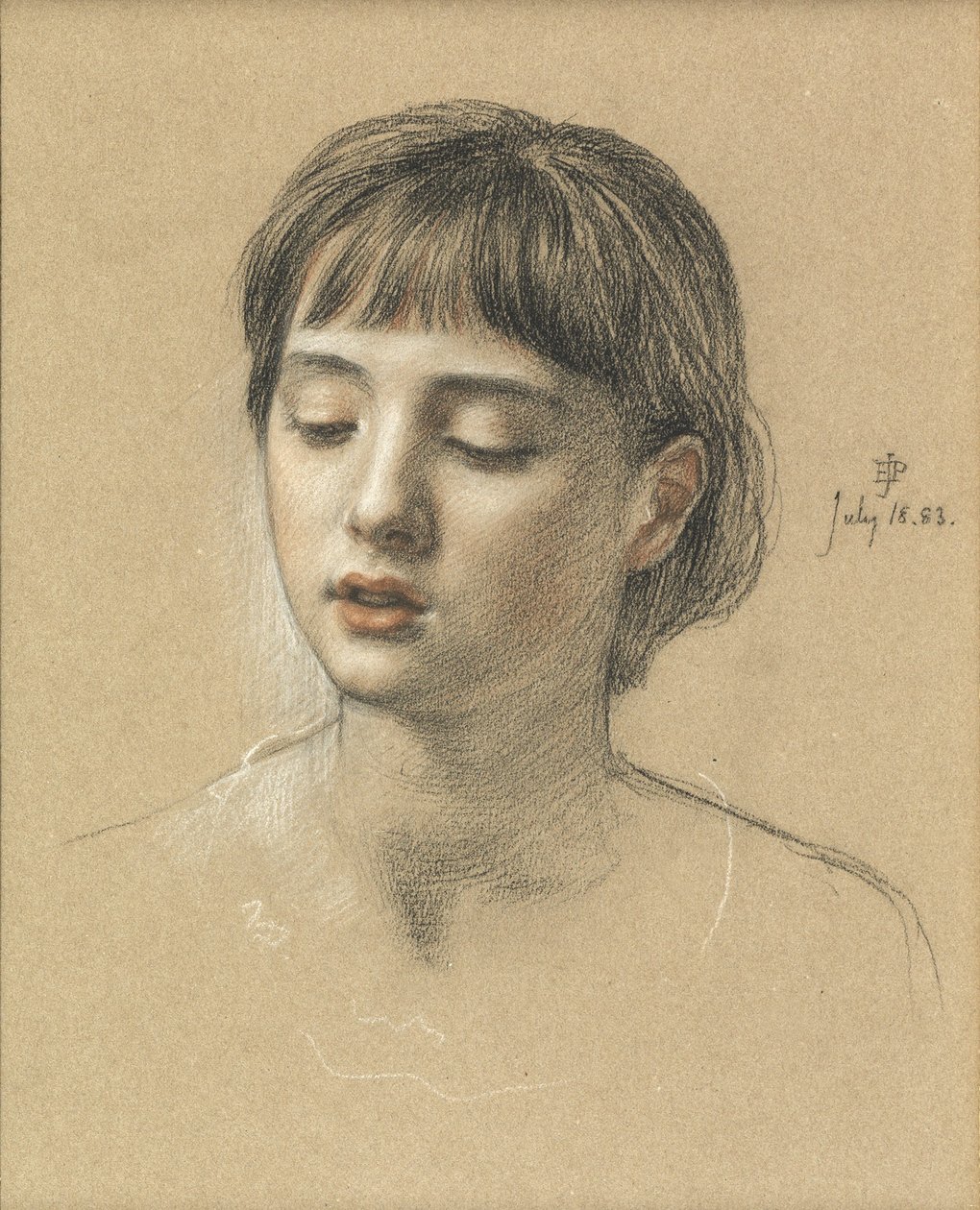 Head of a girl by Edward John Poynter