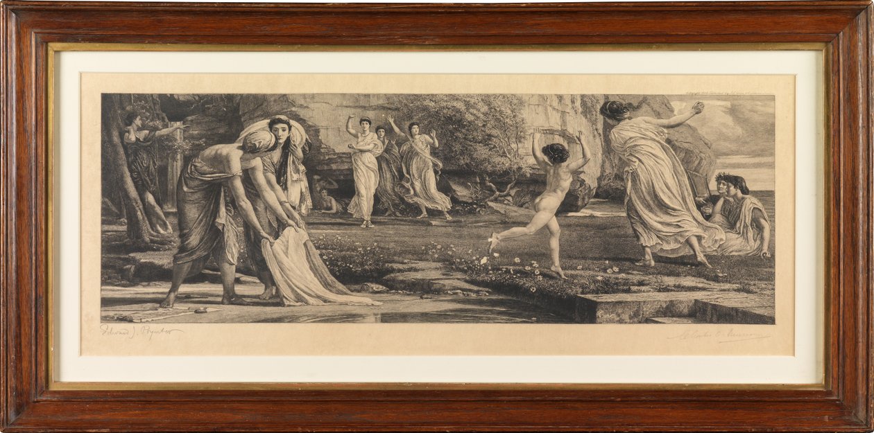 Nausicaa and Her Maids by Edward John Poynter