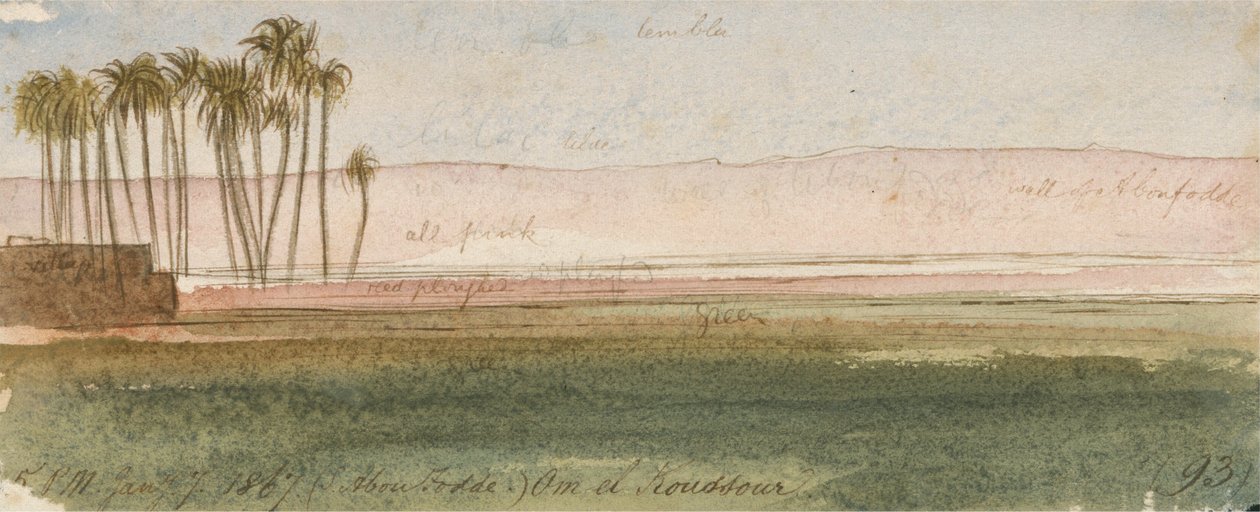 (Sheikh Abu Fodde) Om el Koussour by Edward Lear