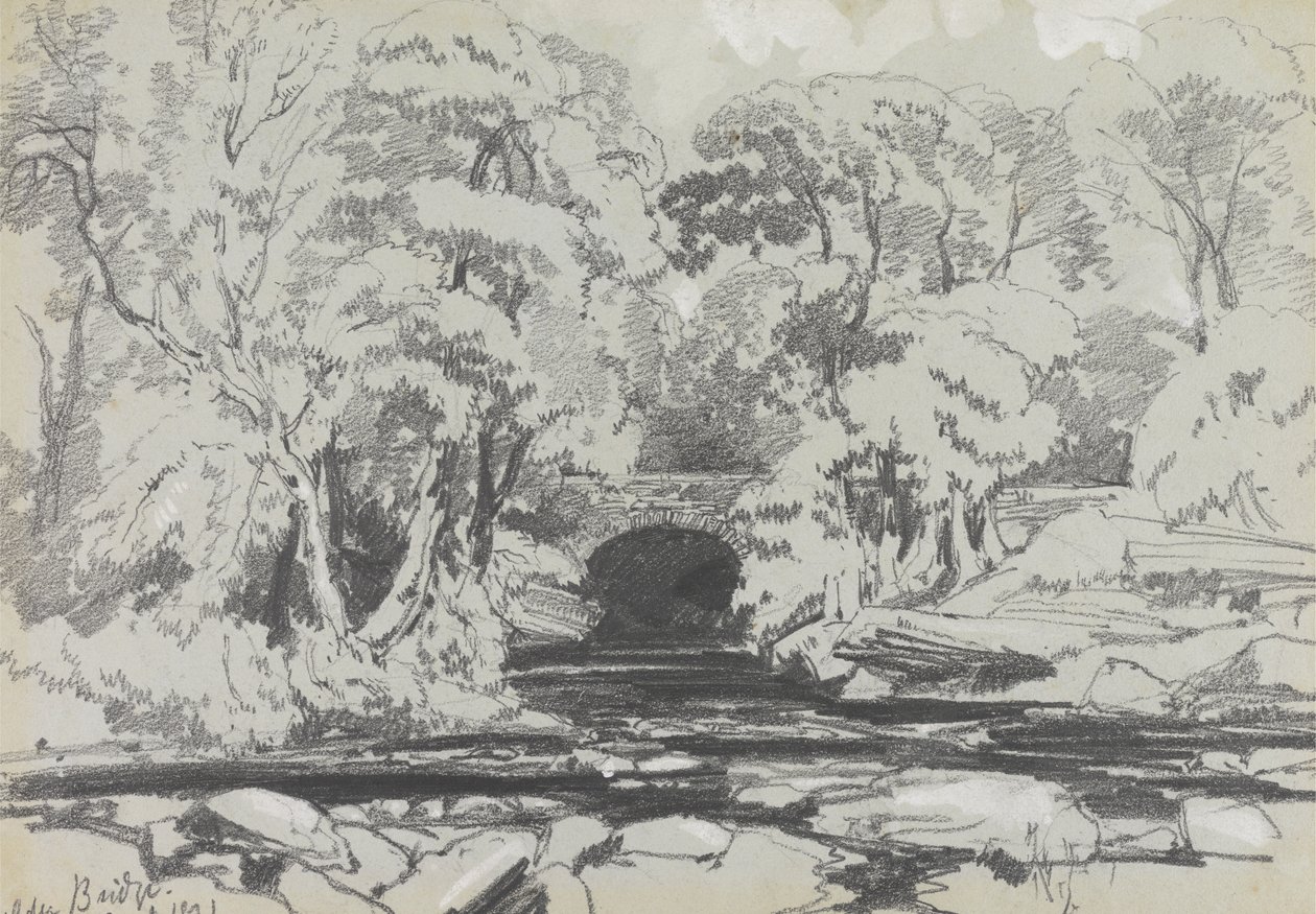 Calder Bridge by Edward Lear