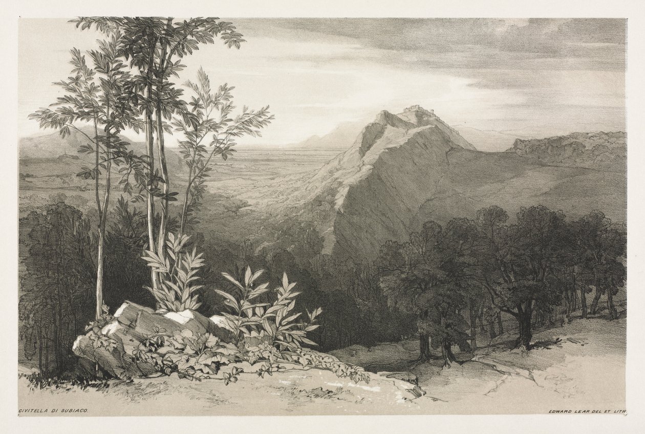 Civitella di Subiaco by Edward Lear