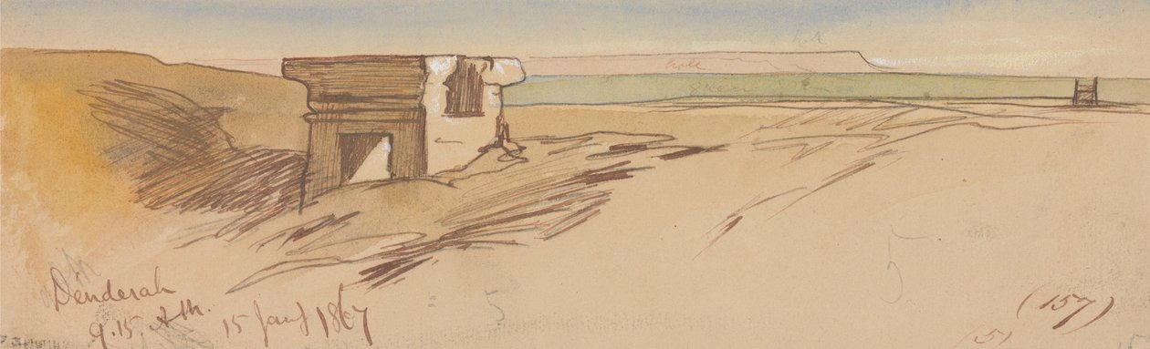 Dendera, 9:15 a.m., January 15, 1867 by Edward Lear