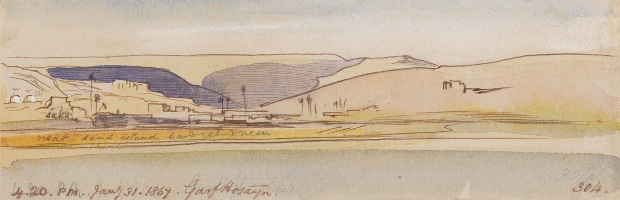 Garf Hosayn; 4:20 P.M., 31 Jan. 1867 (304) by Edward Lear