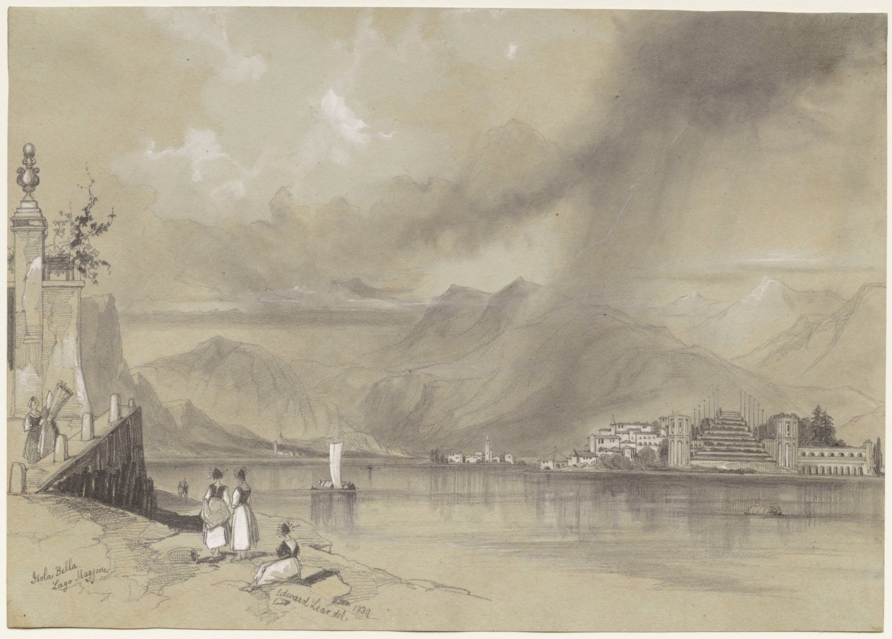 Isola Bella, Lago Maggiore by Edward Lear