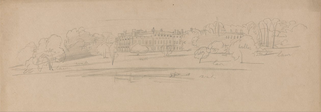 Knowsley Hall by Edward Lear