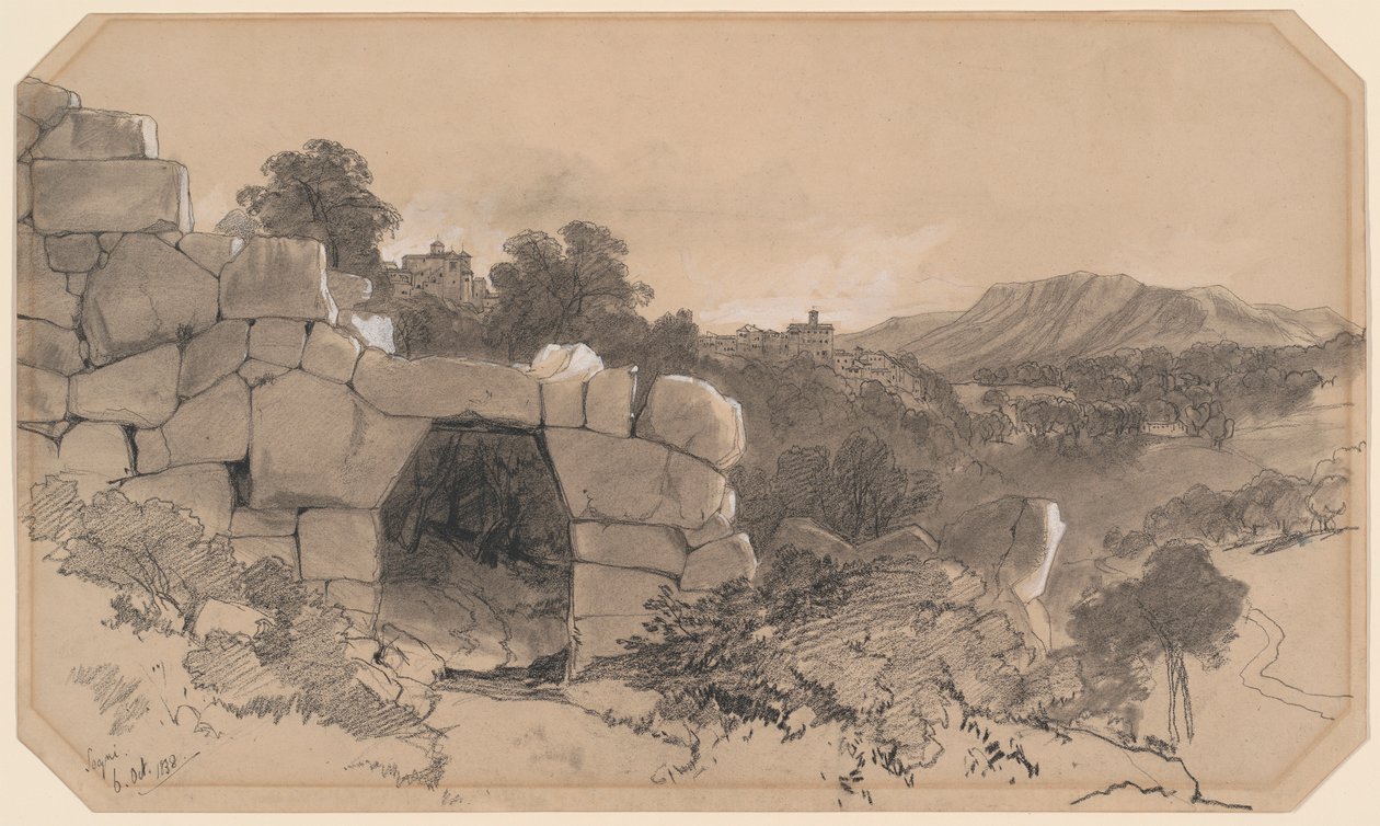 Landscape Near Segni by Edward Lear