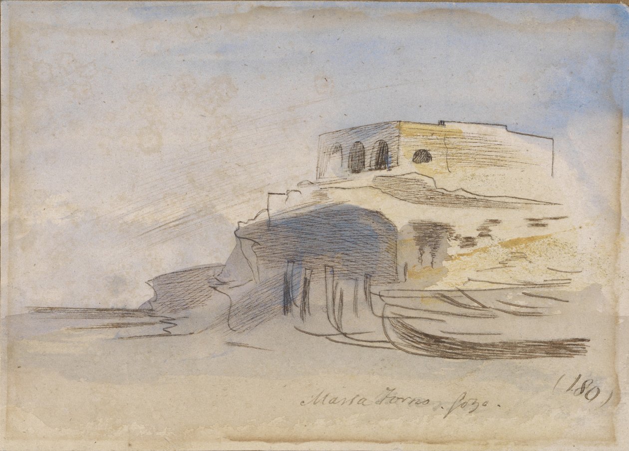 Massa Forno, Gozo, Malta by Edward Lear