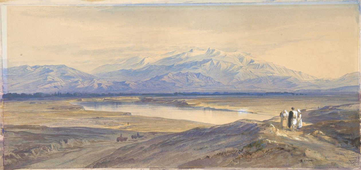 Mount Olympus from Larissa, Thessaly, Greece by Edward Lear