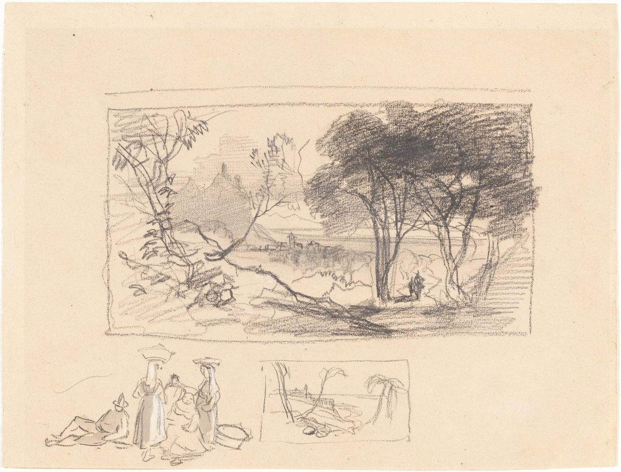 Sketches in Italy [recto], 1839-1845 by Edward Lear