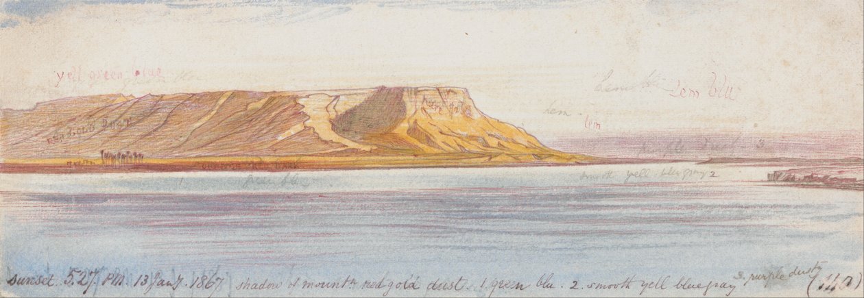 Sunset Along the Nile by Edward Lear