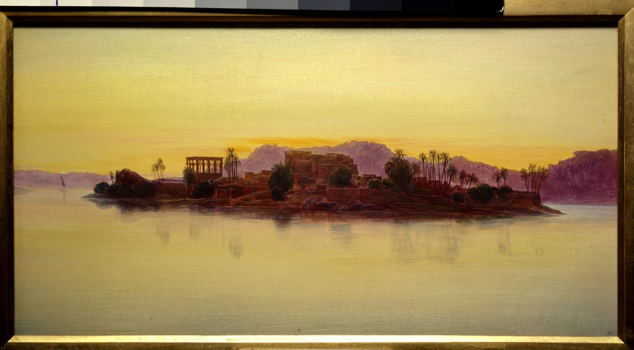Sunset on the Island of Philae in Egypt by Edward Lear