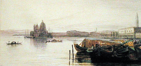 The Church of Santa Maria della Salute, Venice by Edward Lear