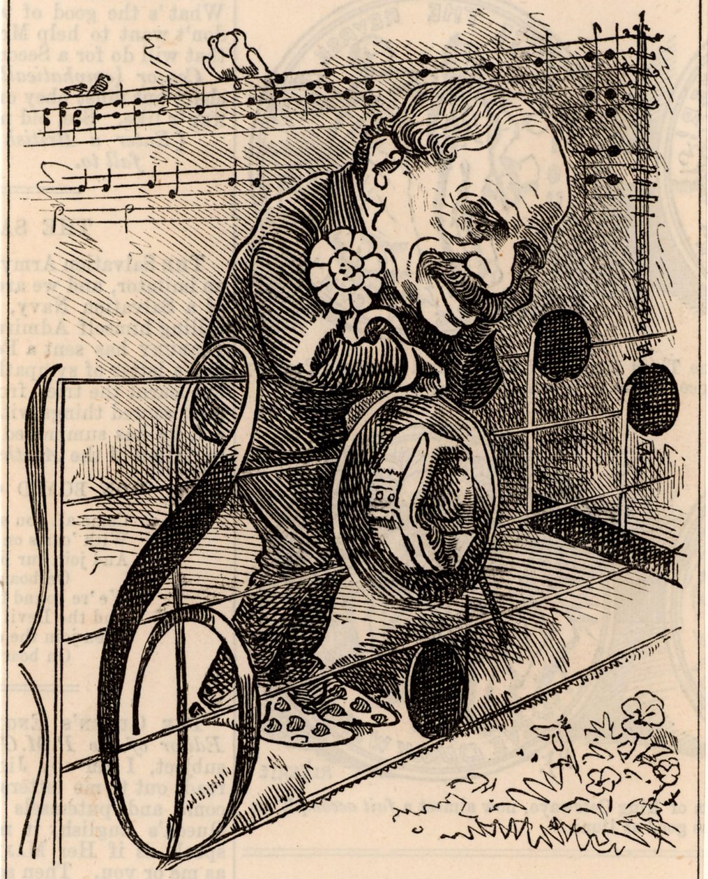 Cartoon of Julius Benedict by Edward Linley Sambourne