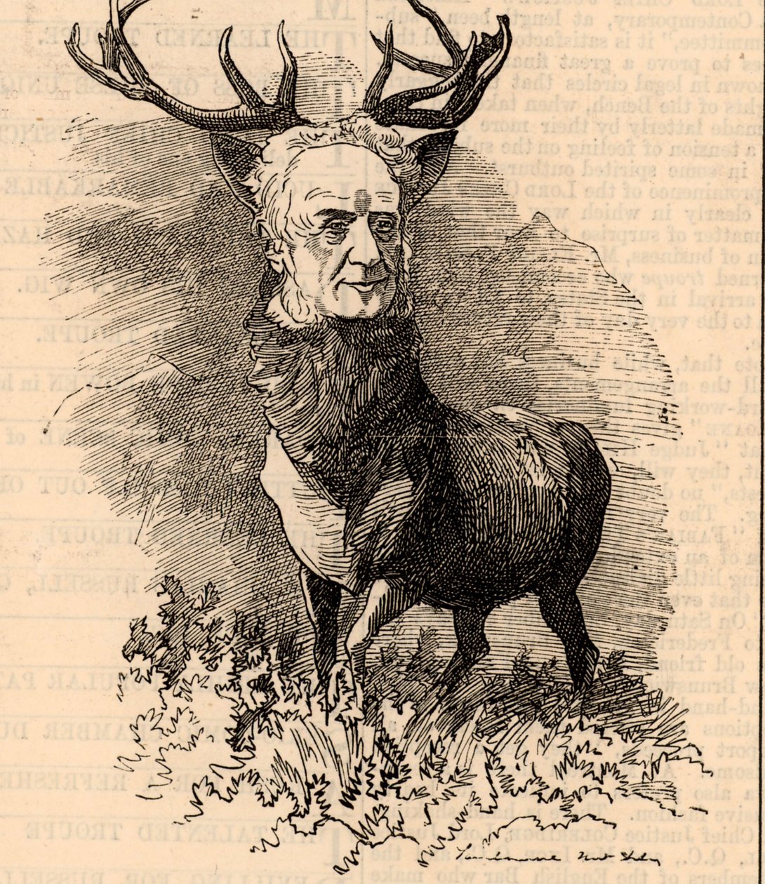 Cartoon of Walter Francis Scott by Edward Linley Sambourne