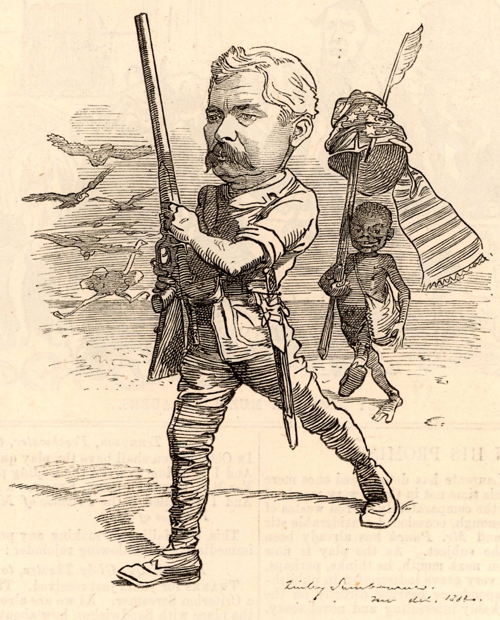 Illustration with Henry Morton Stanley by Edward Linley Sambourne