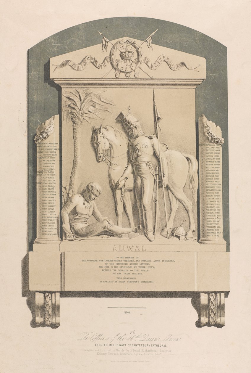 Aliwal Memorial, Canterbury Cathedral by Edward M. Richardson