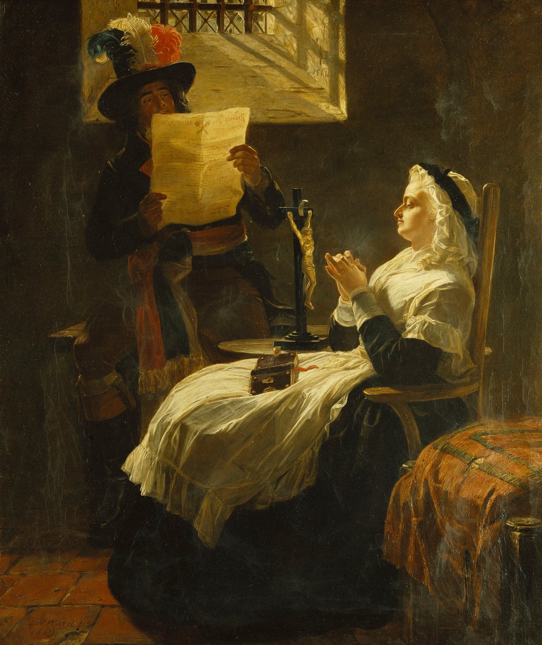 Marie Antoinette Listening to the Act of Accusation the Day Before Her Trial by Edward Matthew Ward
