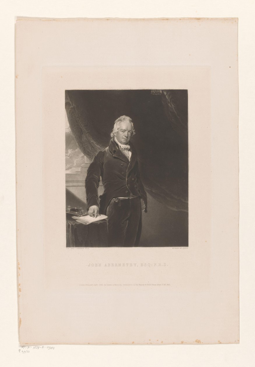 Portrait of John Abernethy Esqr. by Edward McInnes