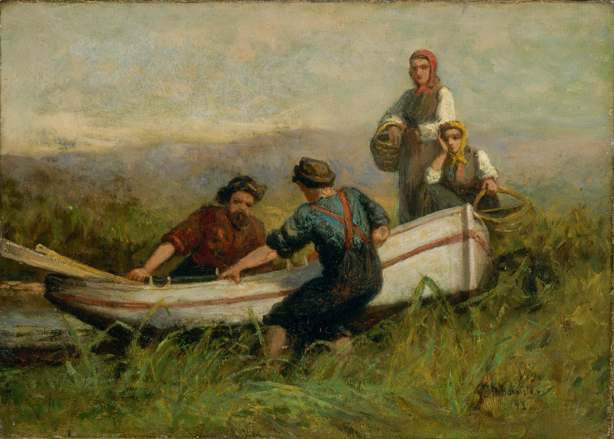 People Near Boat by Edward Mitchell Bannister