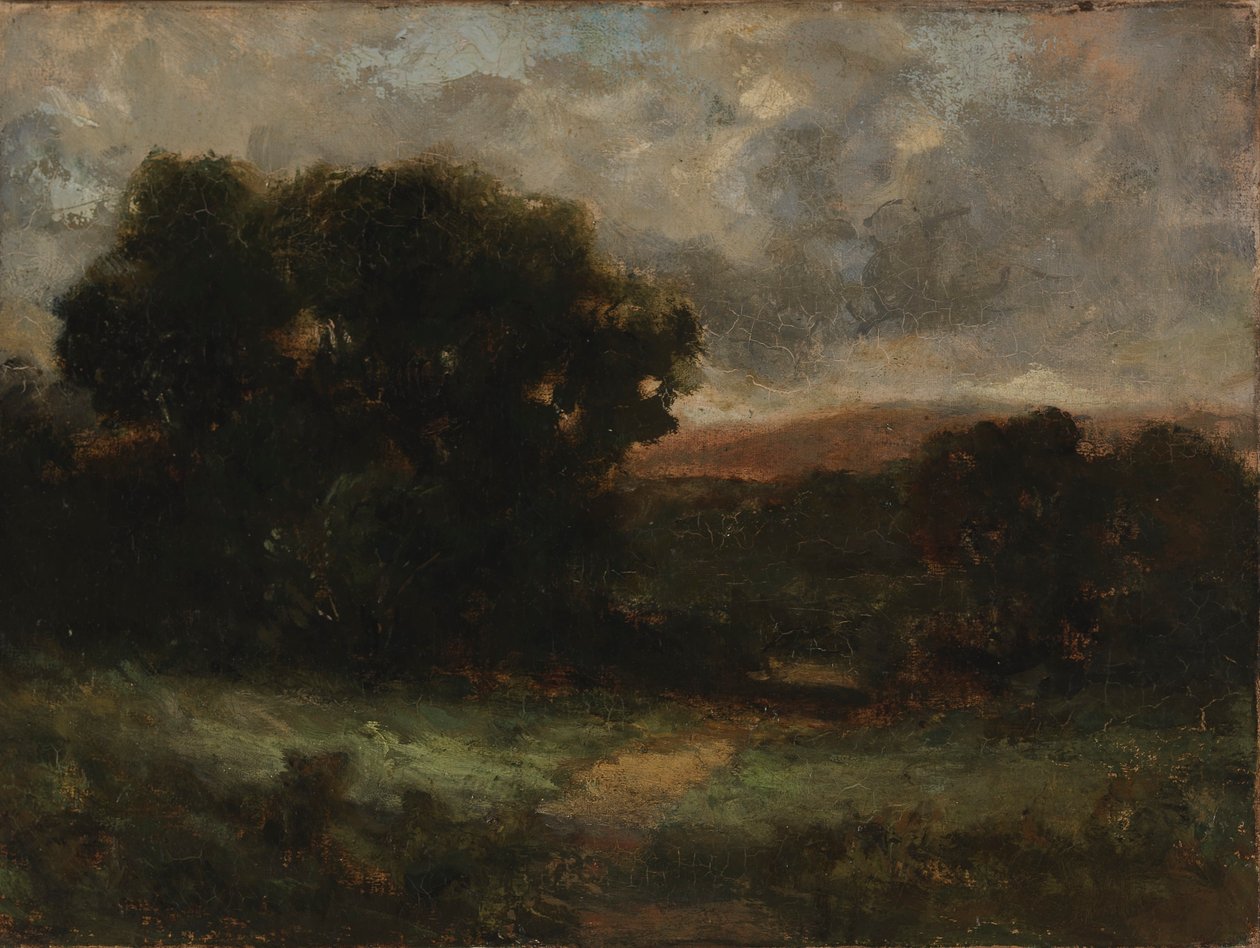 Untitled (landscape with meadow and trees) by Edward Mitchell Bannister