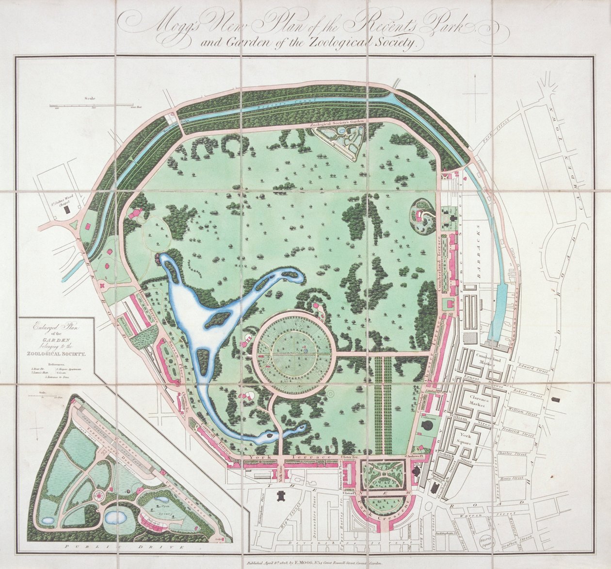 Plan of the Zoological Gardens, Regent