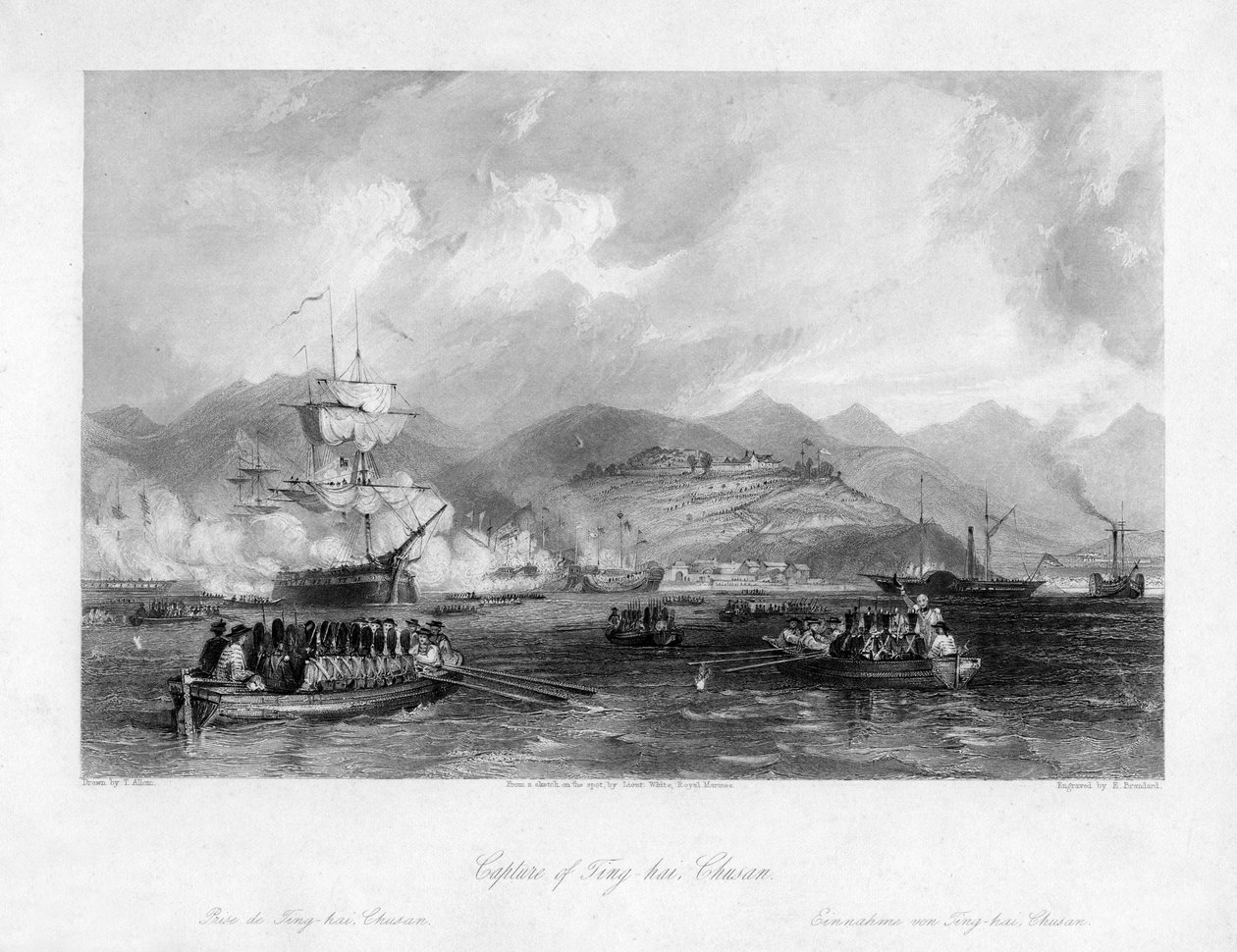 Capture of Ting-hai, Chusan, China, 1841 by Edward Paxman Brandard