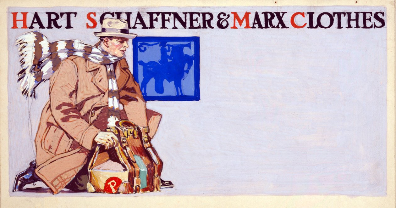 Advertisement for Hart, Schaffner & Marx Clothes, pub. 1900 by Edward Penfield