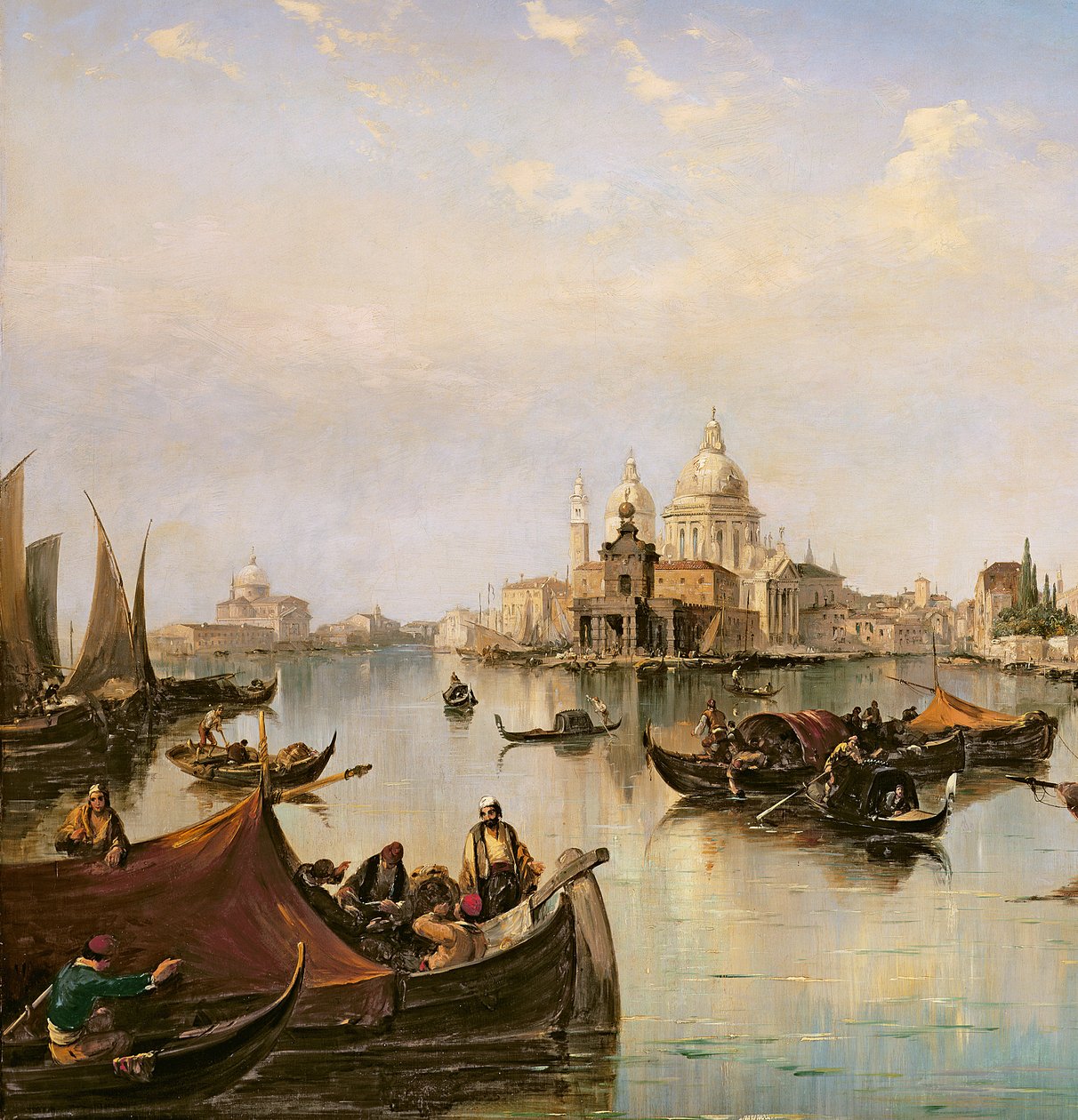 The Bacino di San Marco, Looking Towards the Mouth of the Grand Canal (detail) by Edward Pritchett