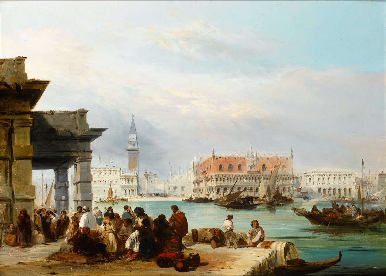 The Mollo from the Dogana, Venice by Edward Pritchett