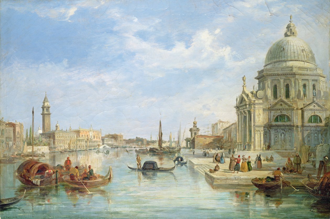 The Mouth of the Grand Canal, Venice, with Santa Maria della Salute by Edward Pritchett