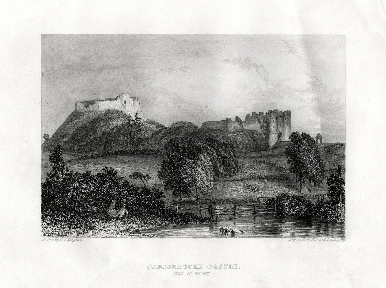Carisbrooke Castle, Newport, Isle of Wight, 1860 by Edward Radclyffe