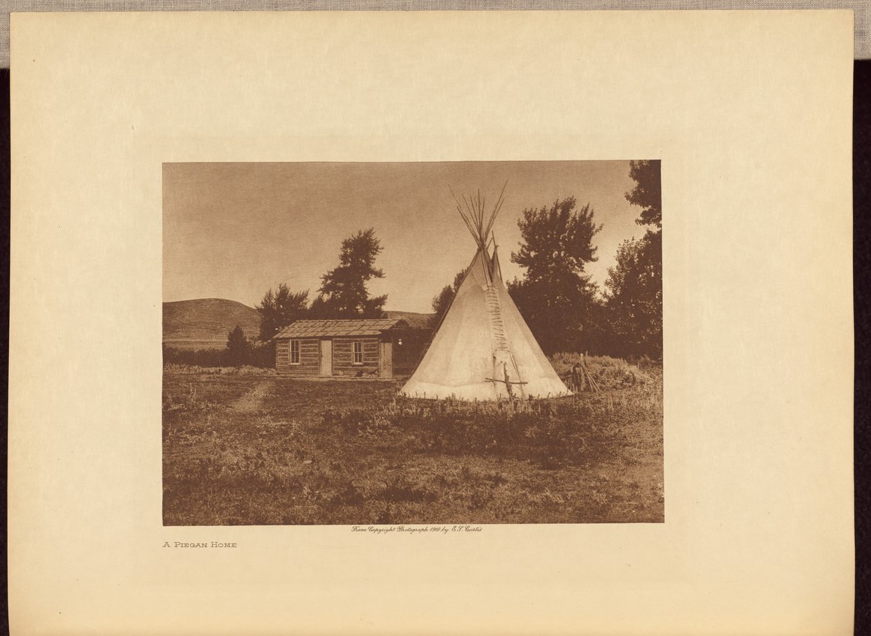 A Piegan Home by Edward S. Curtis
