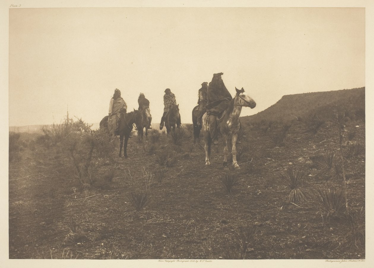 Desert Rovers - Apache by Edward S. Curtis