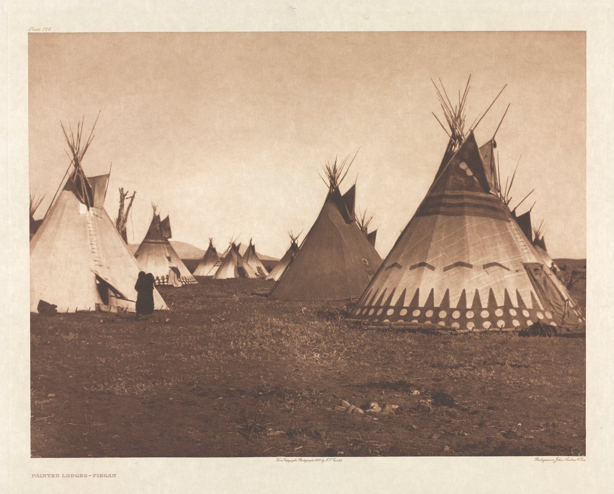Portfolio VI, Plate 186: Painted Lodges--Piegan by Edward S. Curtis