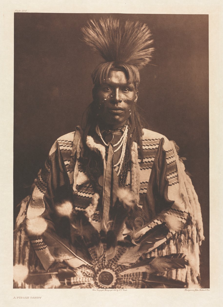 Portfolio VI, Plate 208: A Piegan Dandy by Edward S. Curtis
