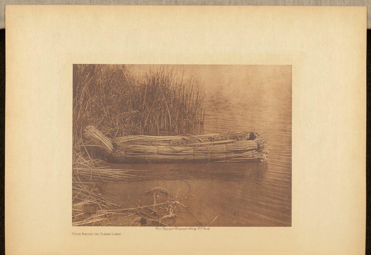 Tule Balsa on Clear Lake by Edward S. Curtis