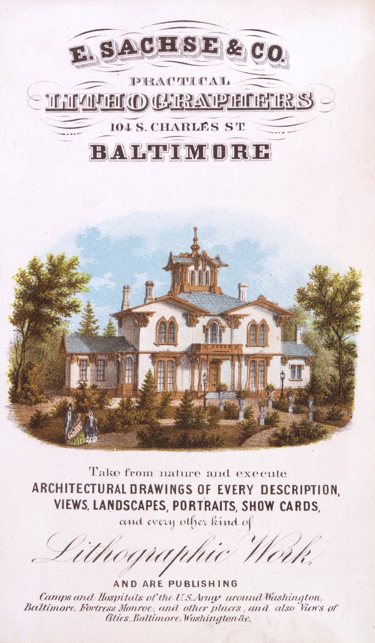 E. Sachse und Co., Practical Lithographers, 104 S. Charles St., Baltimore by Edward Sachse
