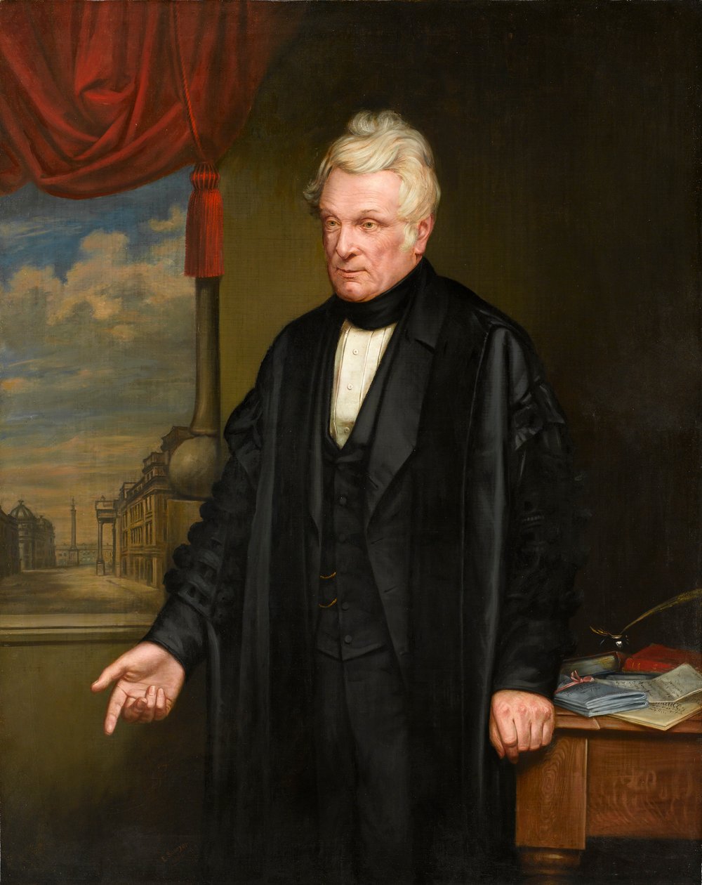 Portrait of John Clayton, English Lawyer and Archaeologist by Edward Sawyer