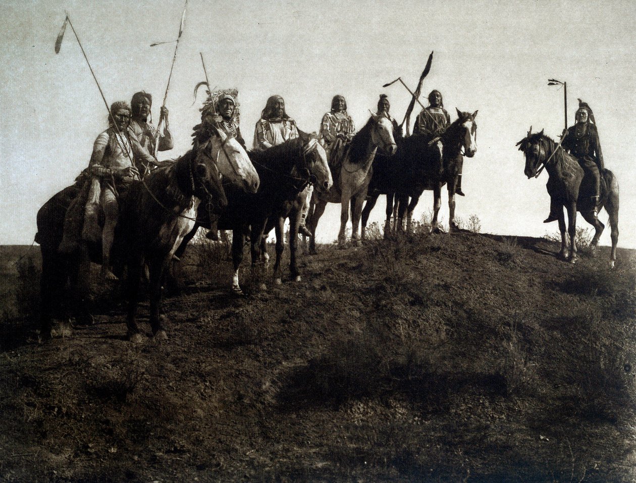 American Indians: Apsaroke Warrior on Horseback by Edward Sheriff Curtis