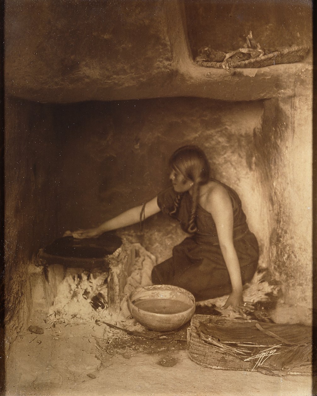 The Piki Maker, Hopi by Edward Sheriff Curtis