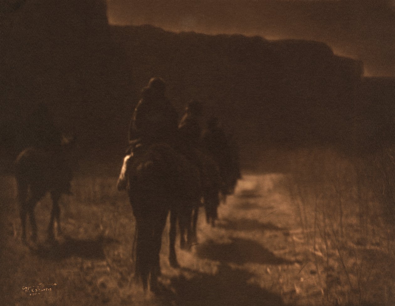 The Vanishing Race - Navaho by Edward S. Curtis, c.1907 by Edward Sheriff Curtis