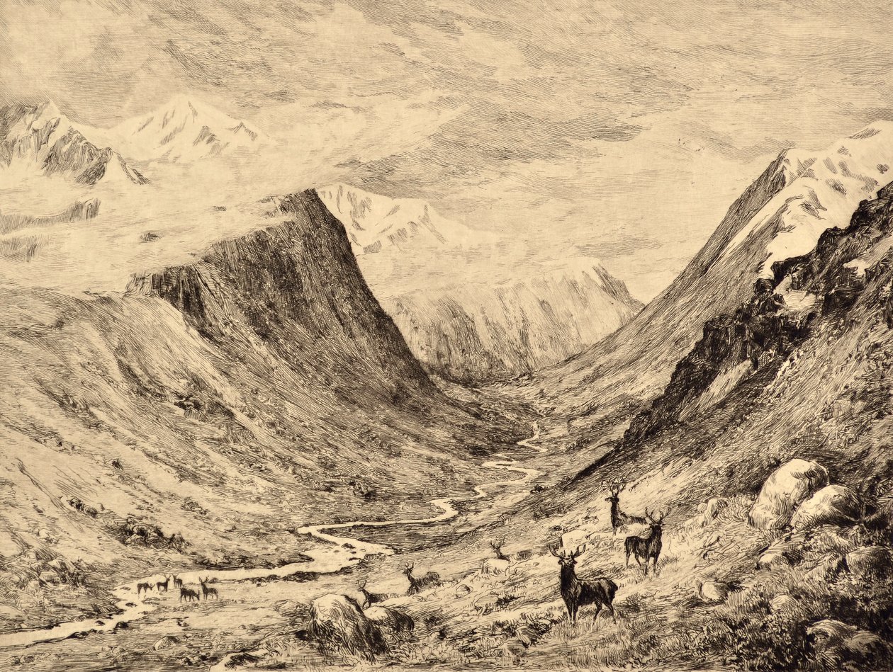 The Highland Dee: Meeting of Garchary and Larig Burns, c.1880 by Edward Slocombe