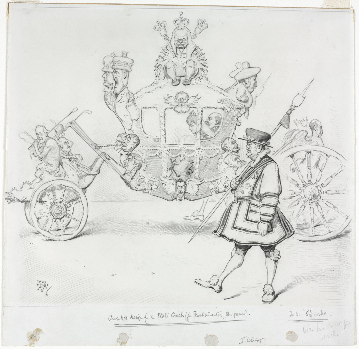 The Stagecoach for Parliamentary Purposes (recto) by Edward Tennyson Reed