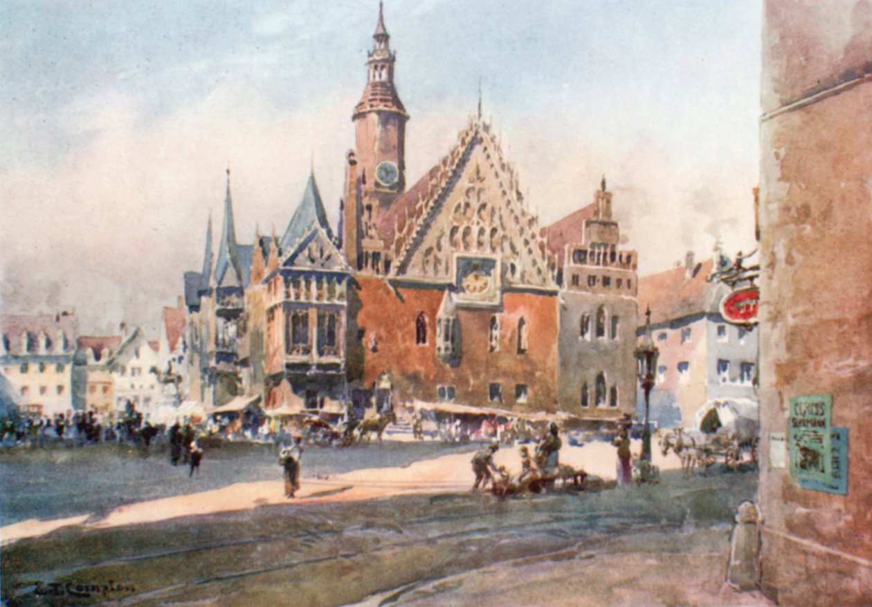 Breslau – Town Hall by Edward Theodore Compton