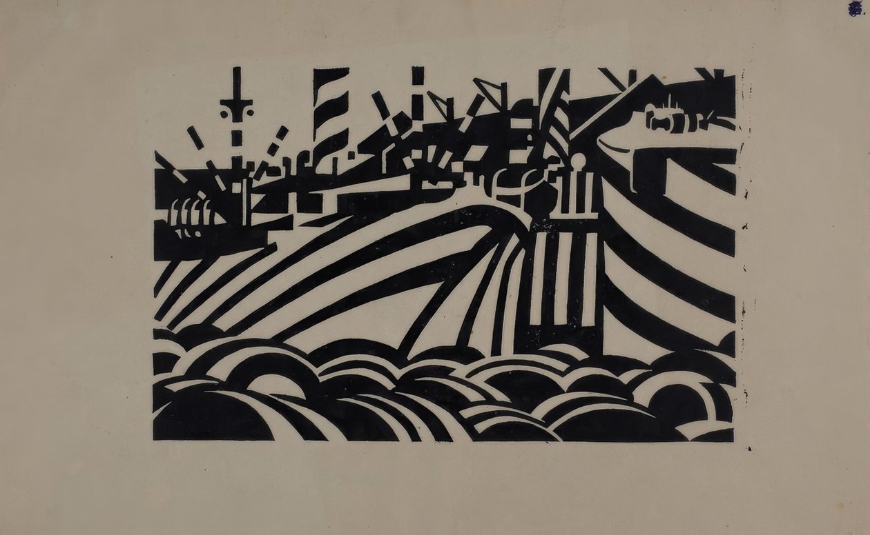 Dock Scene by Edward Wadsworth