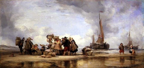 Scheveningen Beach by Edward William Cooke